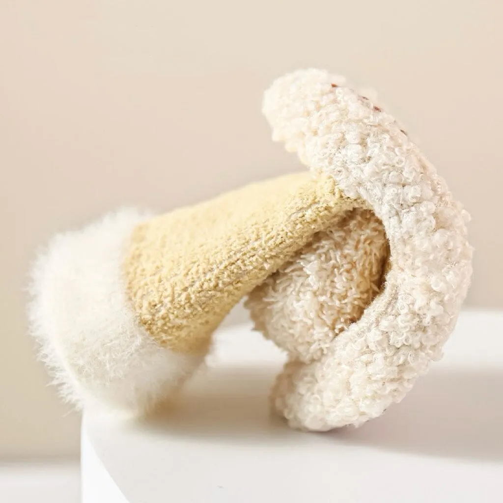 3D Animal Cozy Fleece Baby Walking Socks