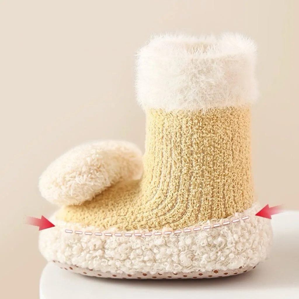 3D Animal Cozy Fleece Baby Walking Socks