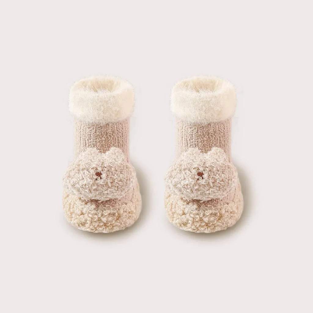 3D Animal Cozy Fleece Baby Walking Socks