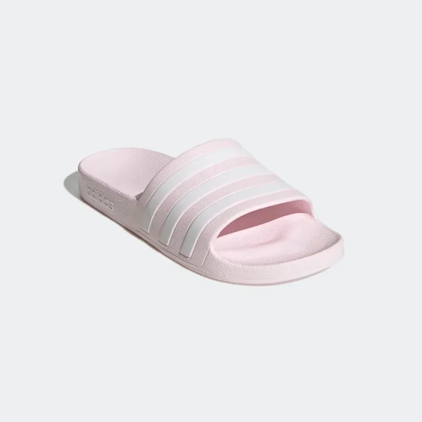 Adilette Aqua Slides (Almost Pink & Cloud White & Almost Pink)