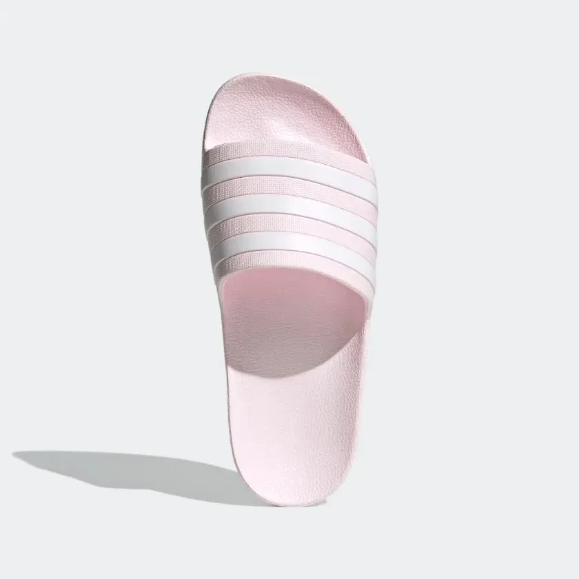 Adilette Aqua Slides (Almost Pink & Cloud White & Almost Pink)
