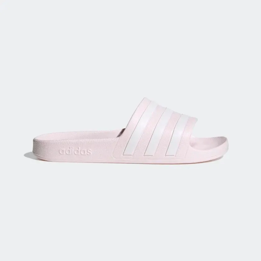 Adilette Aqua Slides (Almost Pink & Cloud White & Almost Pink)