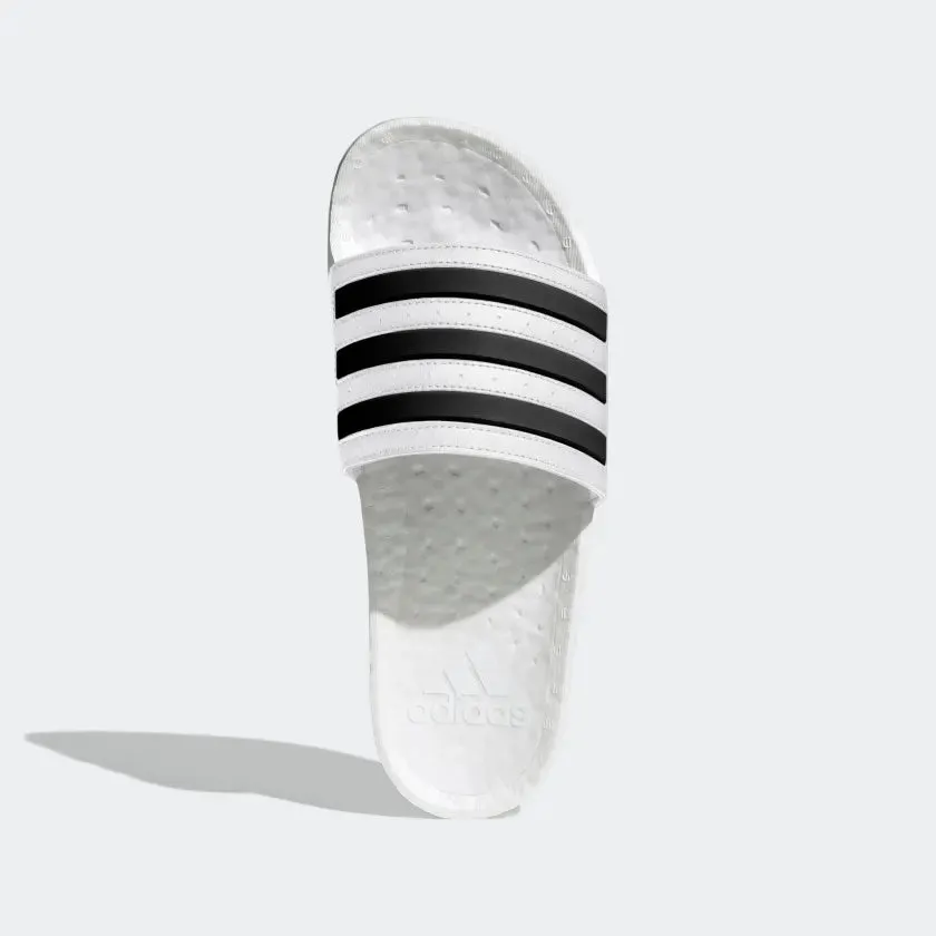 Adilette Boost Slides (Cloud White & Core Black & Cloud White)