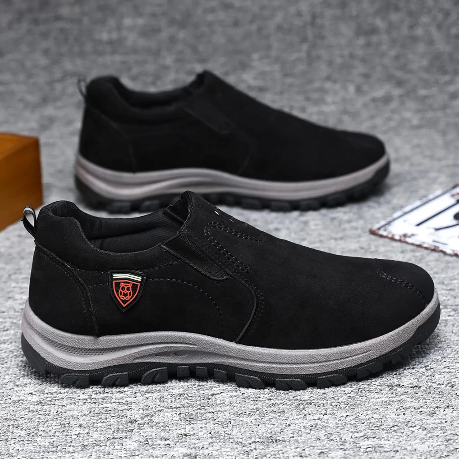 Arch Support Sports Shoes for Men Breathable Casual Comfortable Walking Sneaker Convenient Elderly Slip on Shoes