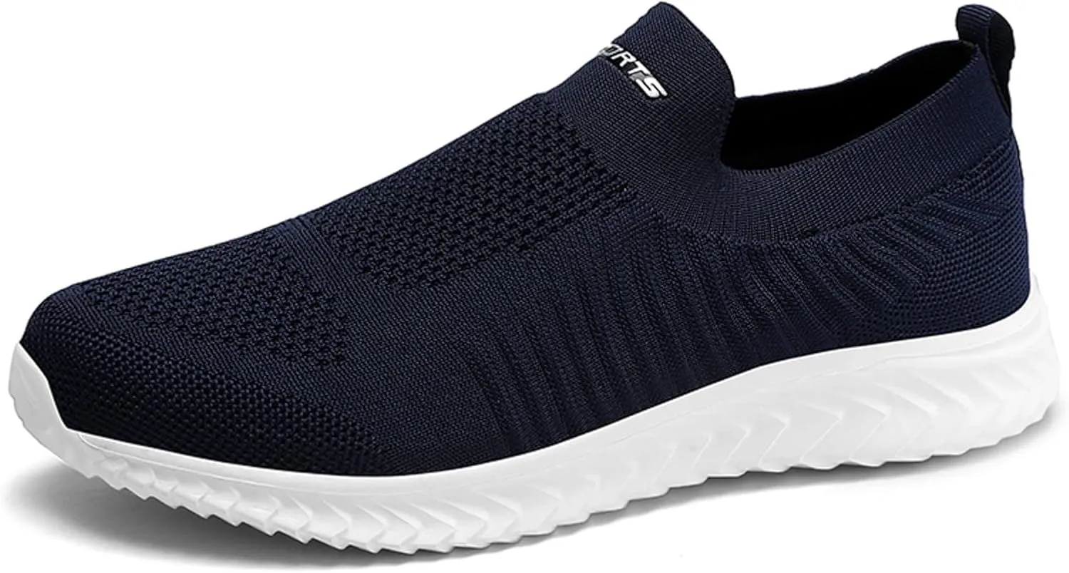 Arch Support Sports Shoes for Men Lightweight Breathable Slip On Running Shoe Outdoor Non Slip Jogging Sneakers