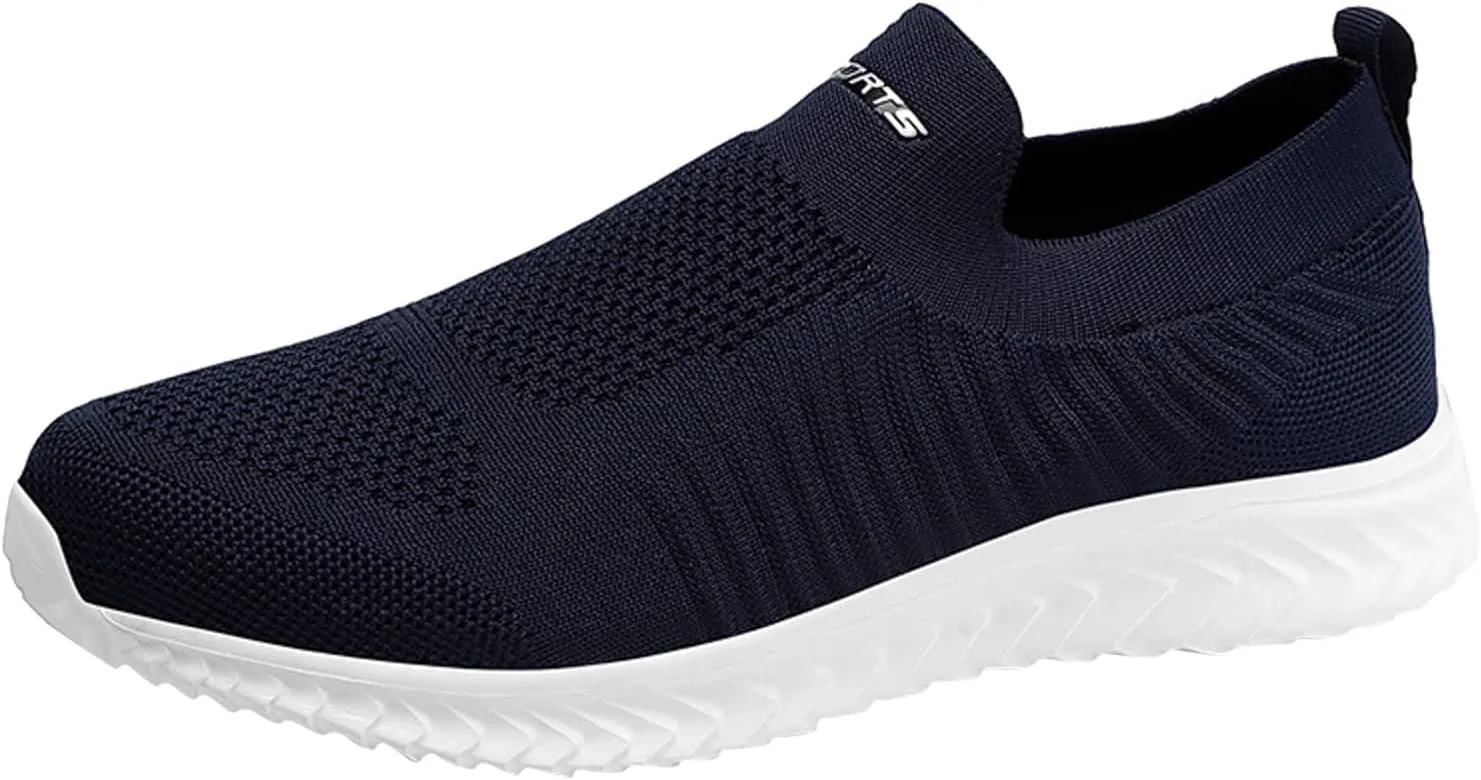 Arch Support Sports Shoes for Men Lightweight Breathable Slip On Running Shoe Outdoor Non Slip Jogging Sneakers