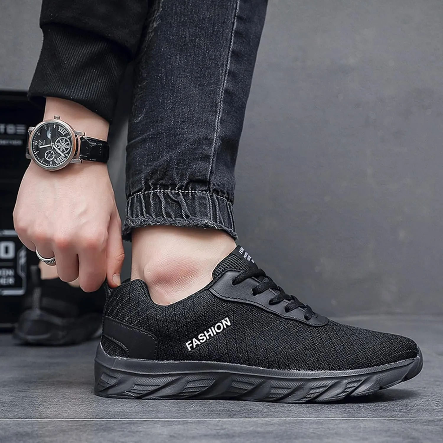 Arch Support Walking Shoes for Men Breathable Casual Comfortable Walking Sneaker Arch Support Plantar Fasciitis