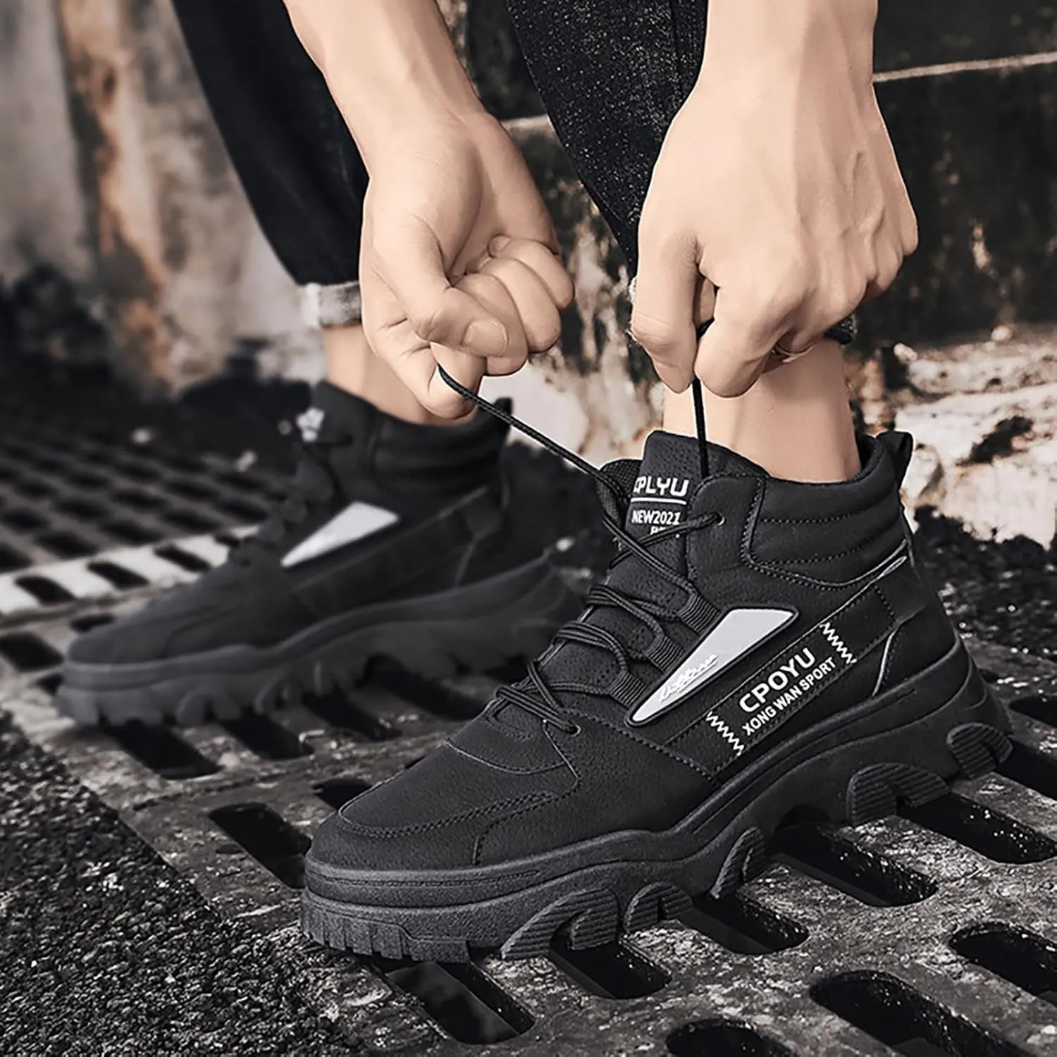 Arch Support Walking Shoes for Men Comfortable Breathable Stretch Canvas Slip on Sneaker Non Slip Walking Shoes