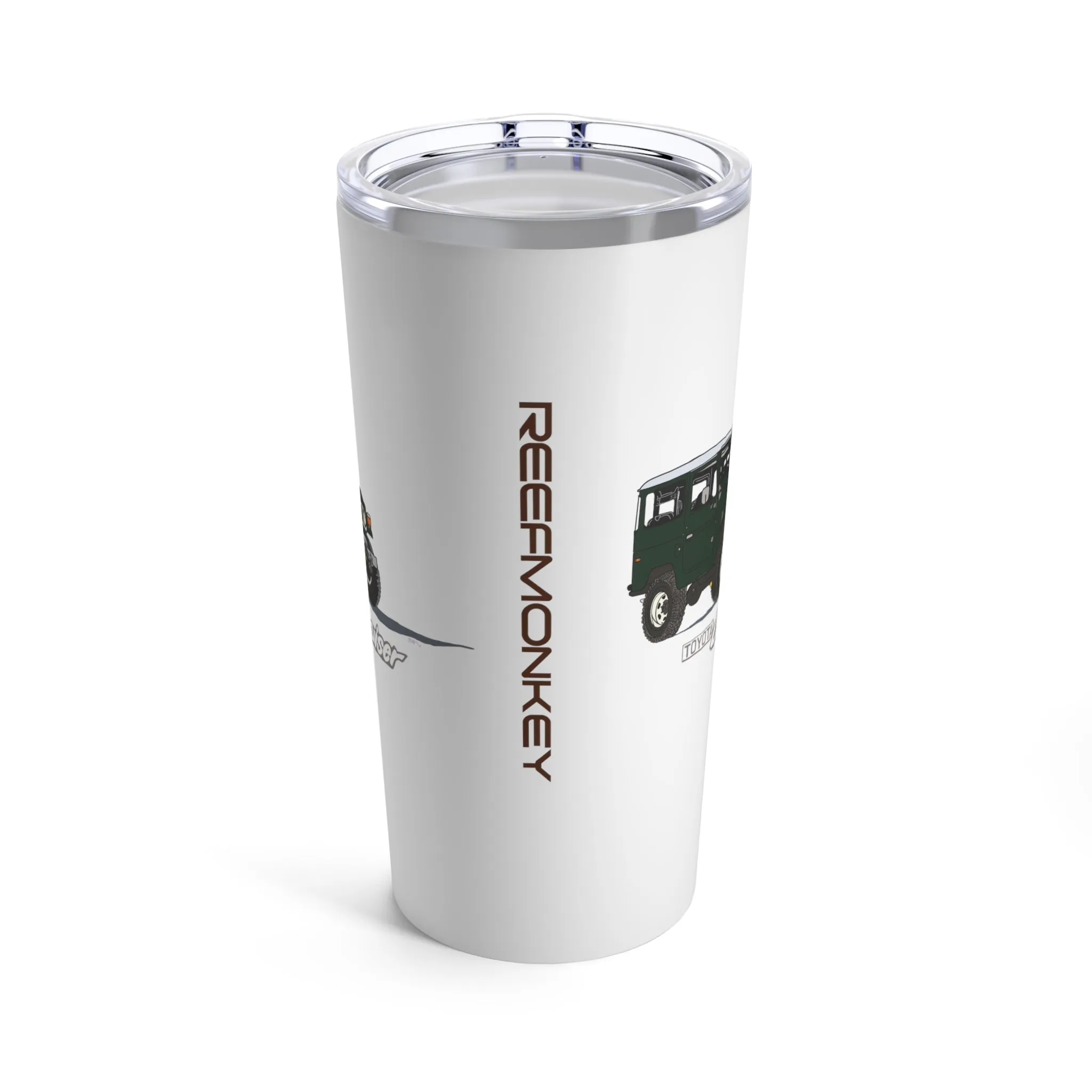 FJ40 Land Cruiser Stainless Steel Tumbler Coffee Cup - Reefmonkey Artist Brody Plourde