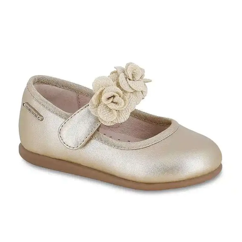 Floral Ballet Flats 42472 Gold