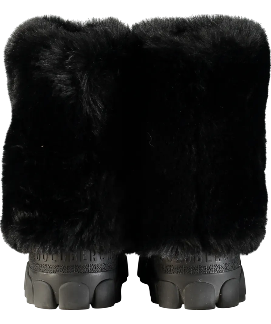 Goldbergh Black Fun Fur Snow Boots UK 4 EU 37 