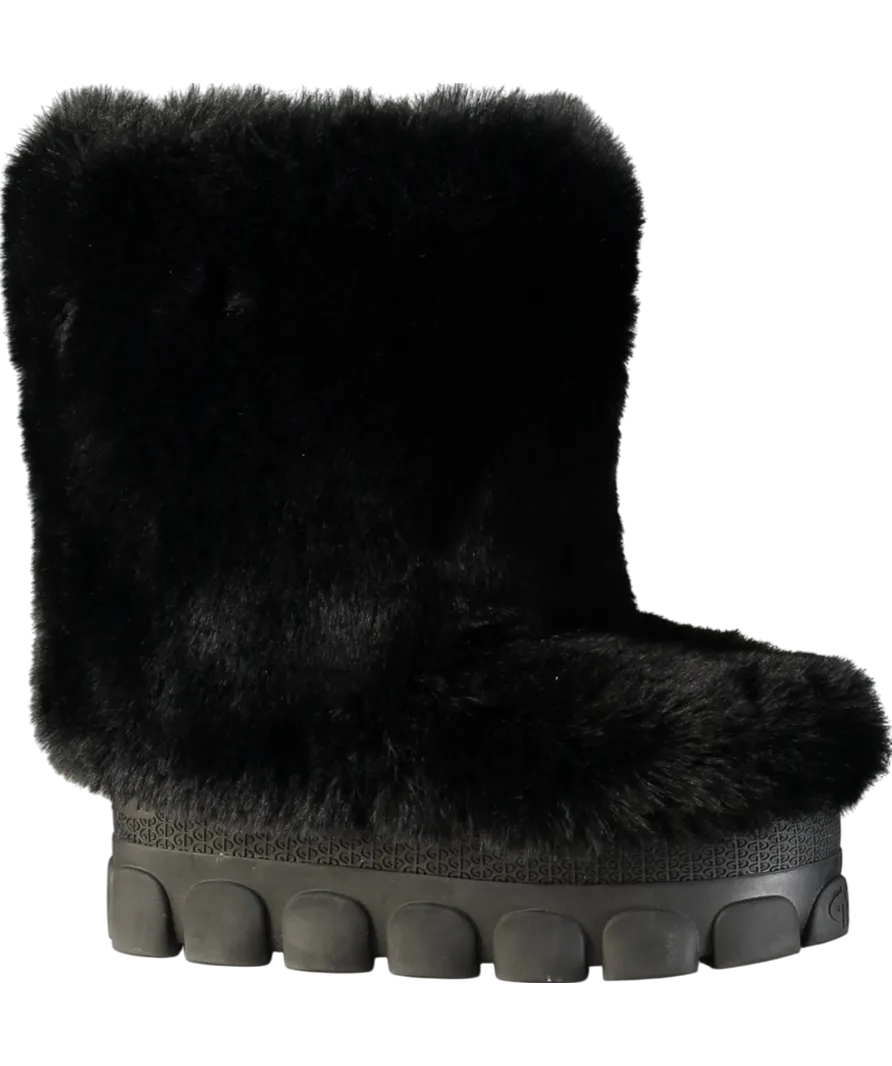 Goldbergh Black Fun Fur Snow Boots UK 4 EU 37 