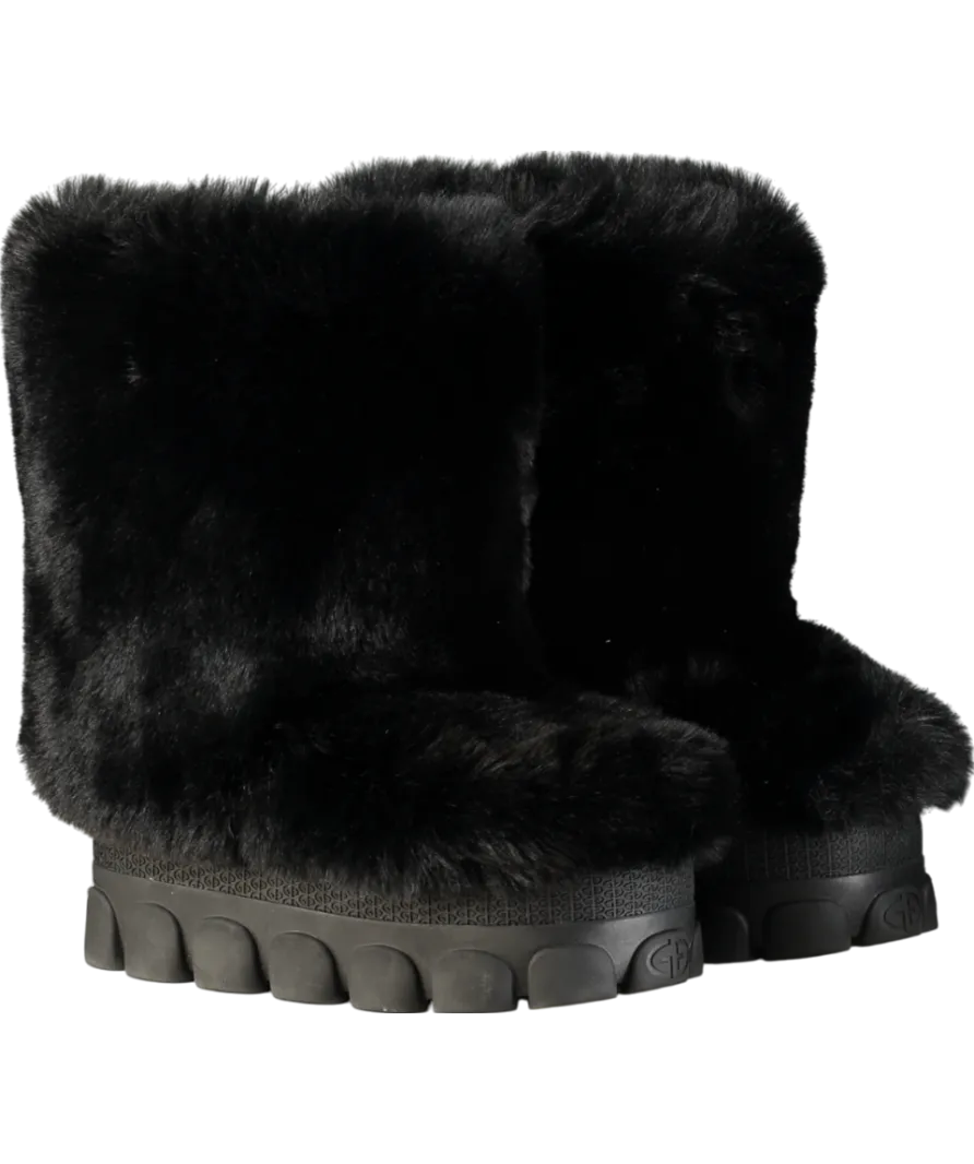 Goldbergh Black Fun Fur Snow Boots UK 4 EU 37 