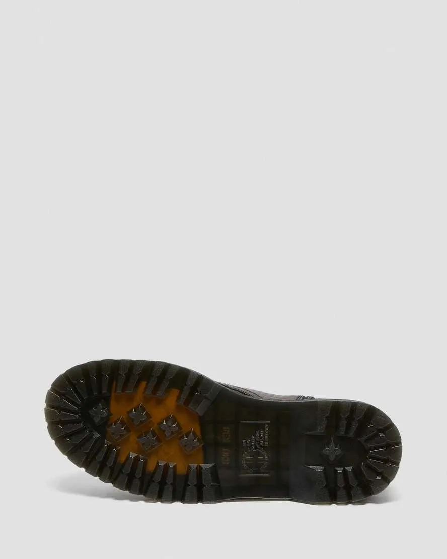 Jadon Gunmetal Stud Embossed Leather Platform Boots
