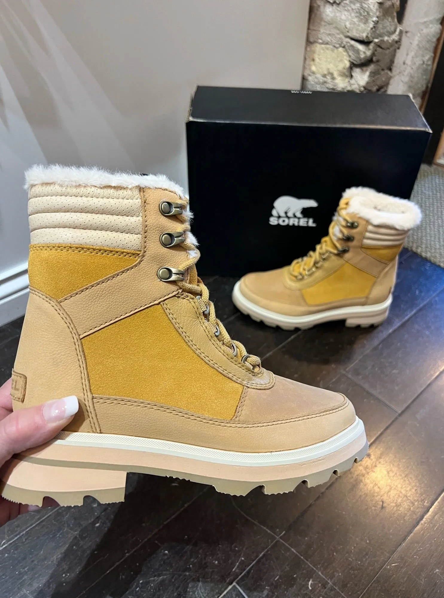 Lennox Lace Cozy STKD WP [Geo Yellow/Curry]