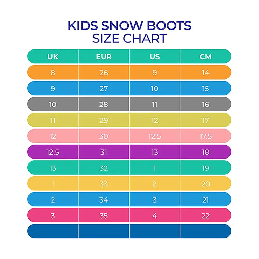 Little Surprise Box, Blue Snowflake Waterproof Winter Snow Boots For Kids For Minus Degree Temperature