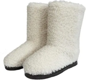 LLTMALL Women's Curly Faux Fur Snow Boots Mid Length Winter Cold Weather Boots
