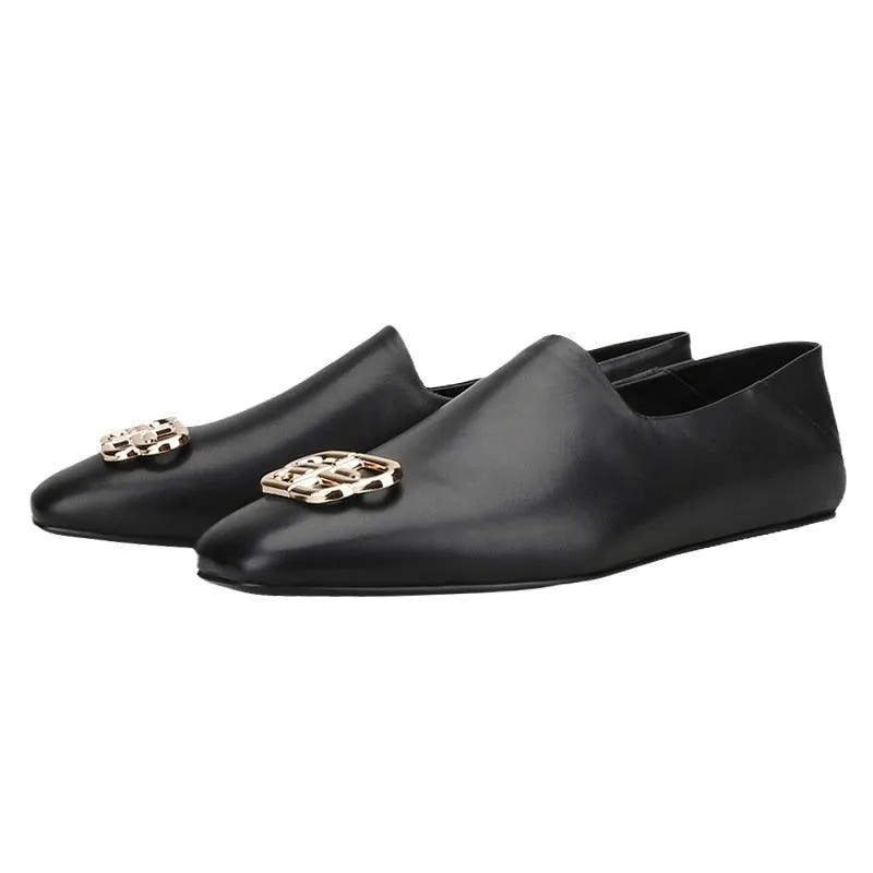 Mules Leather Men Loafers - Men Shoes