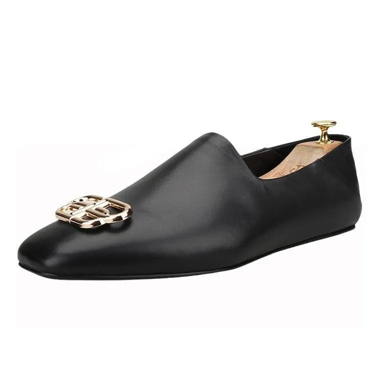 Mules Leather Men Loafers - Men Shoes
