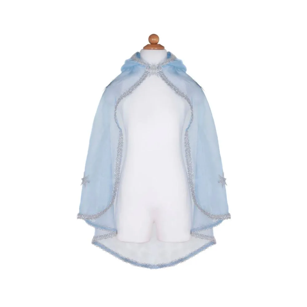 Snow Queen Cape, Blue Silver, Size 5-7