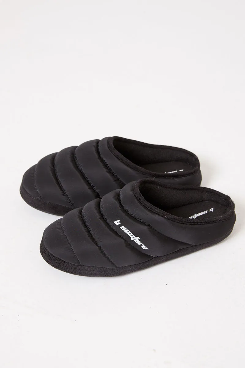 Walthamstow Mule Slippers - Black