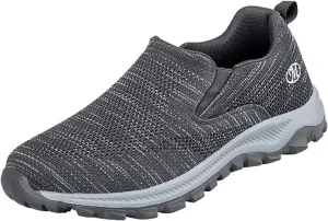 Women's Slip on Walking Shoes Dressy Knitted Non Slip Vintage Wide Running Shoes Breathable Mesh Sports Workout Tennis Shoes Fashion Lace Up Sneakers