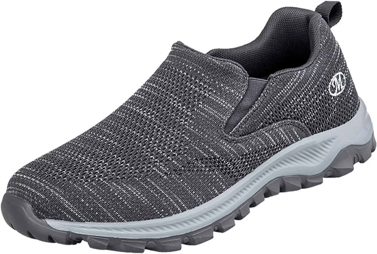Women's Slip on Walking Shoes Dressy Knitted Non Slip Vintage Wide Running Shoes Breathable Mesh Sports Workout Tennis Shoes Fashion Lace Up Sneakers